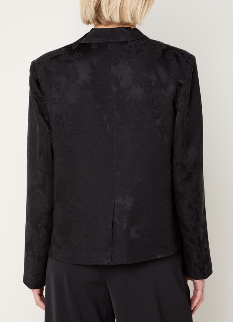 Neo Noir Renia blazer in linen blend with jacquard design