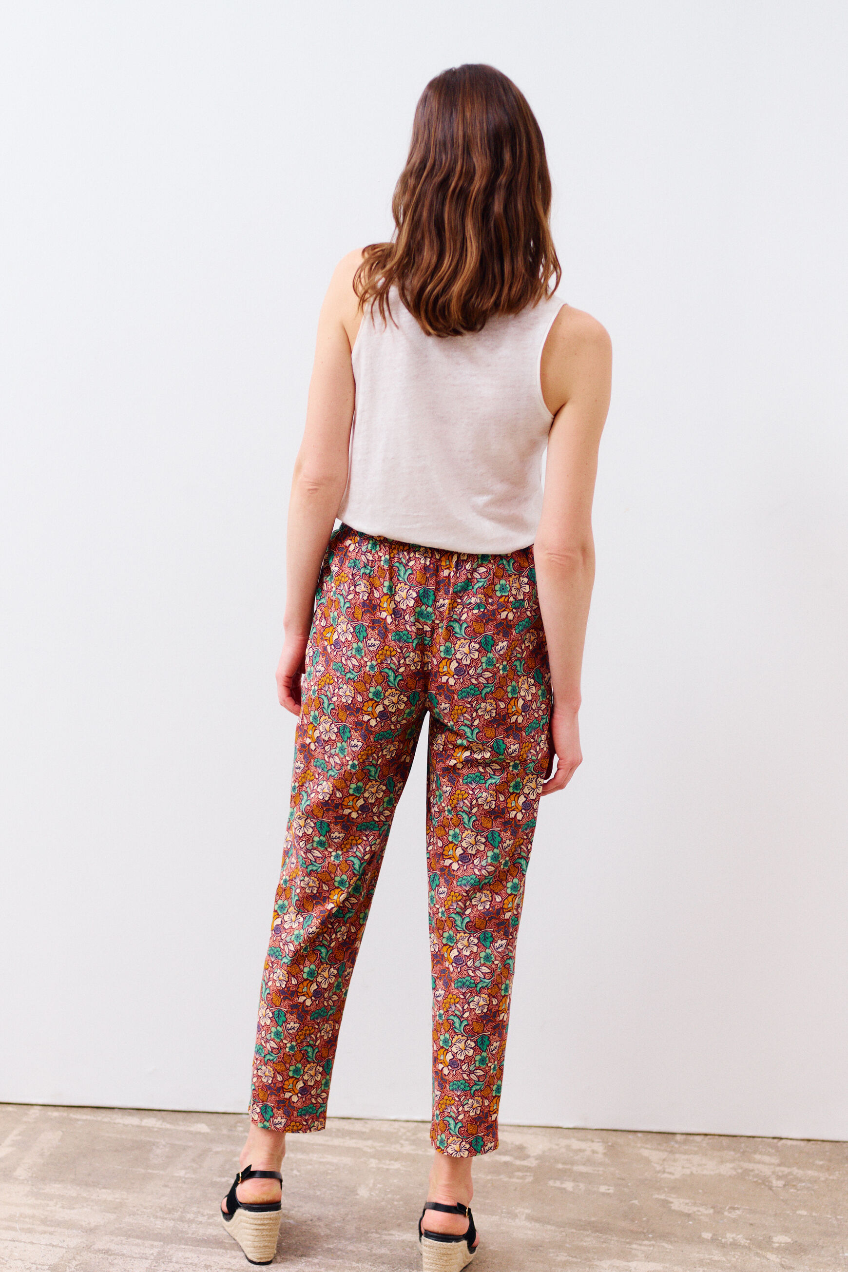 pantalon bijou marron fonce femme