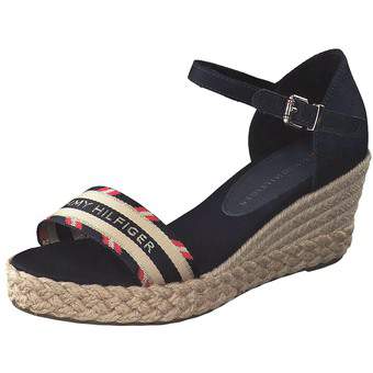 Tommy Hilfiger Corporate Webbing Low Wedge in blau