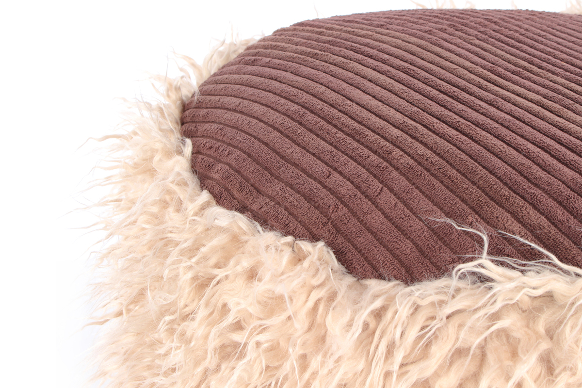 Kayoom Fellpouf Bobtail 125 Beige / Braun