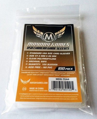 USA Chimera Game Sleeves (100) 57.5 x 89mm (orange) - 7044