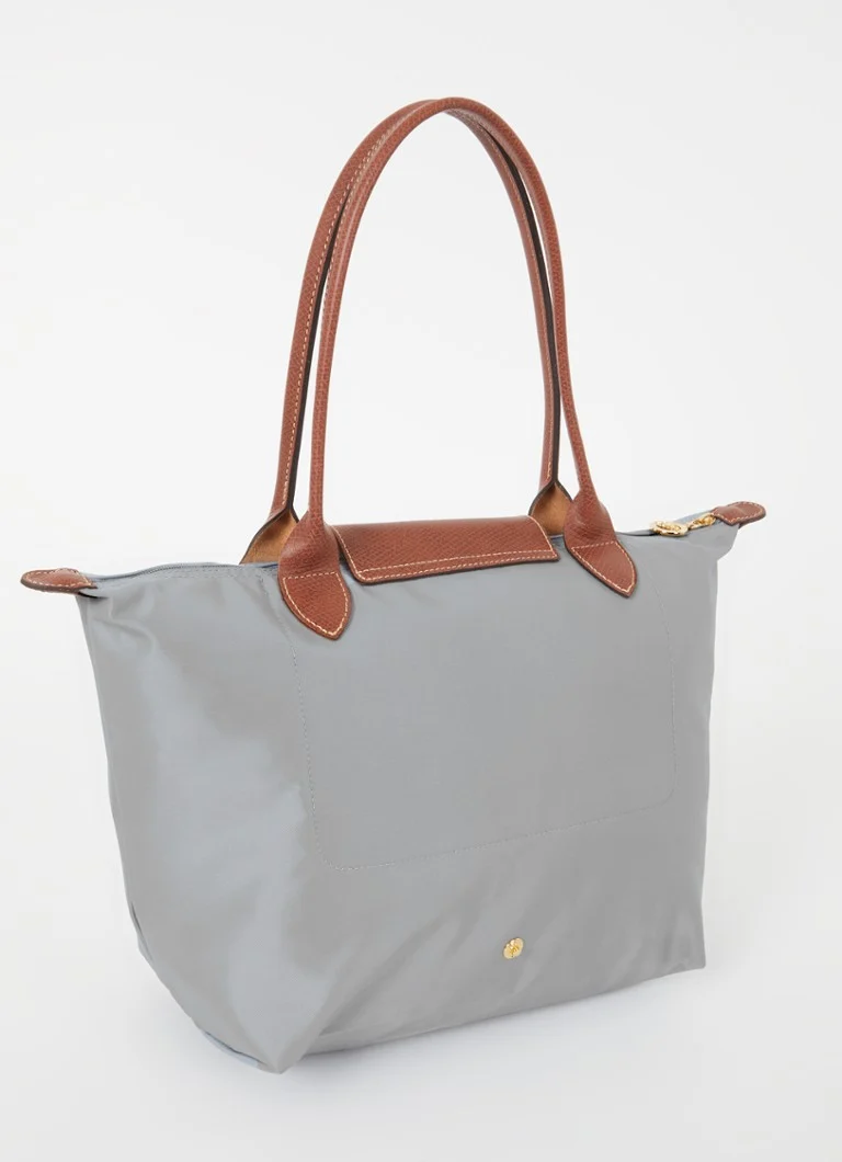 Geantă de umăr Longchamp Le Pliage Original M cu detalii din piele