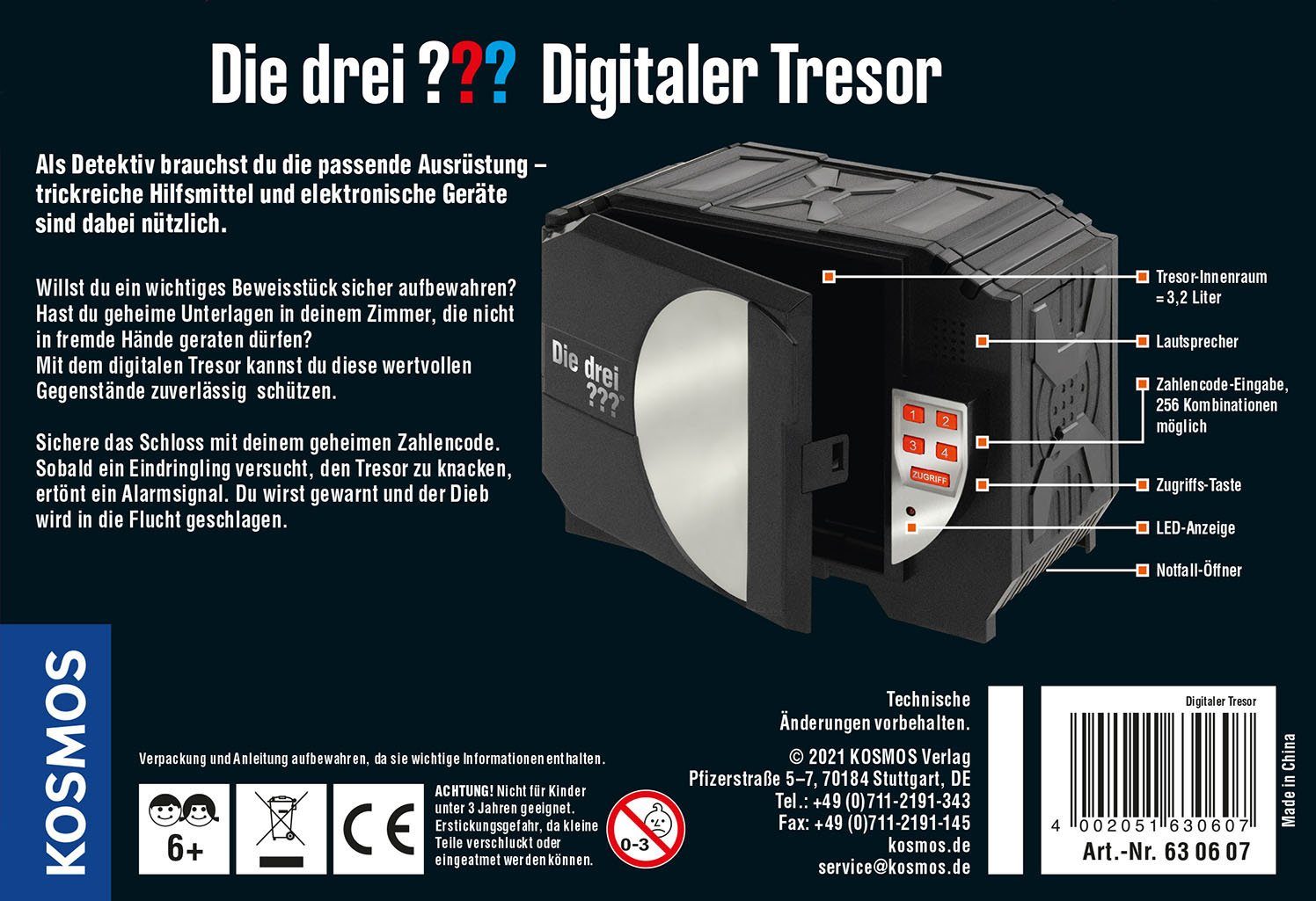Kosmos Experimentierkasten Die drei ??? Digitaler Tresor