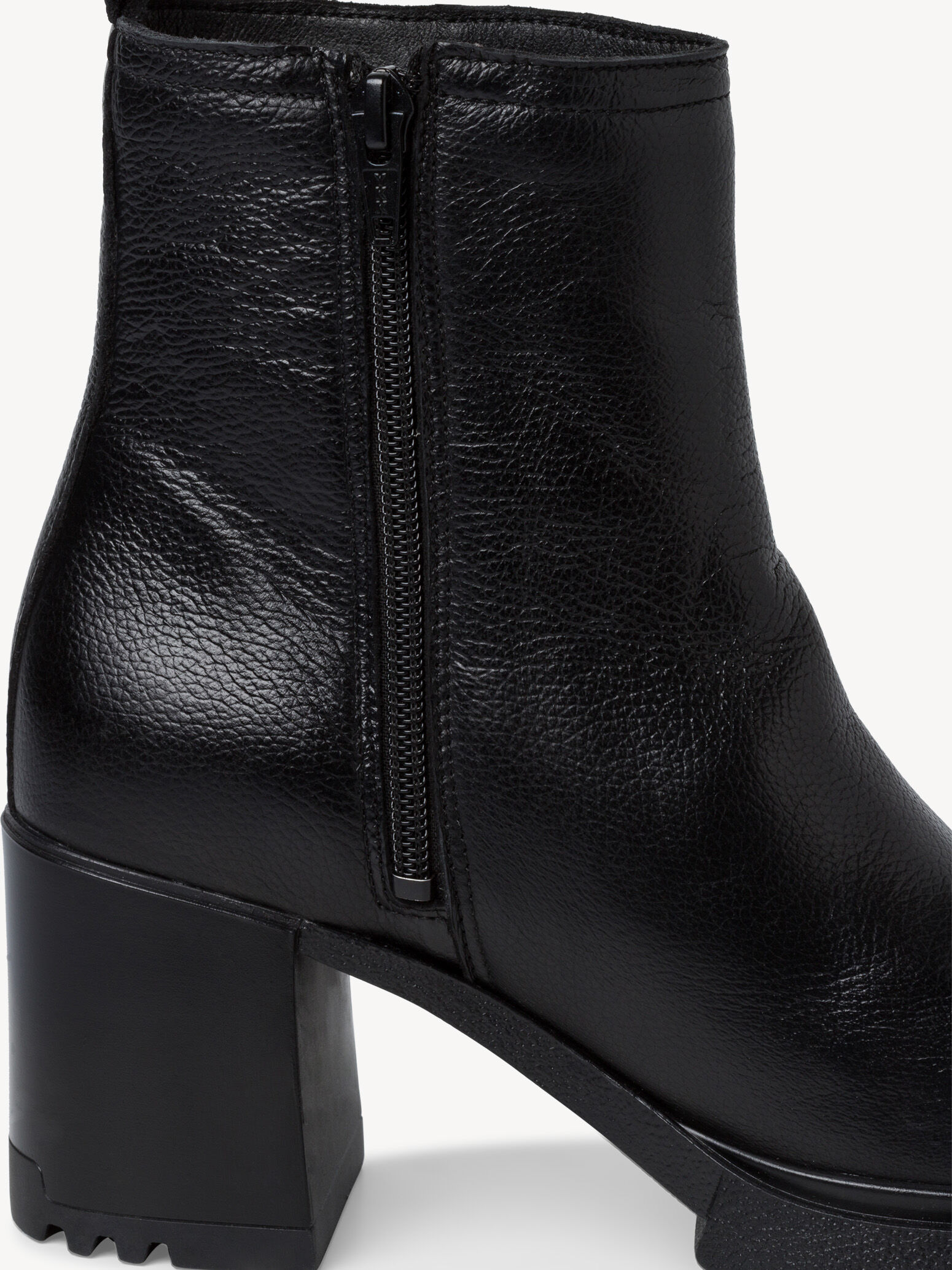Bottine en cuir - noir