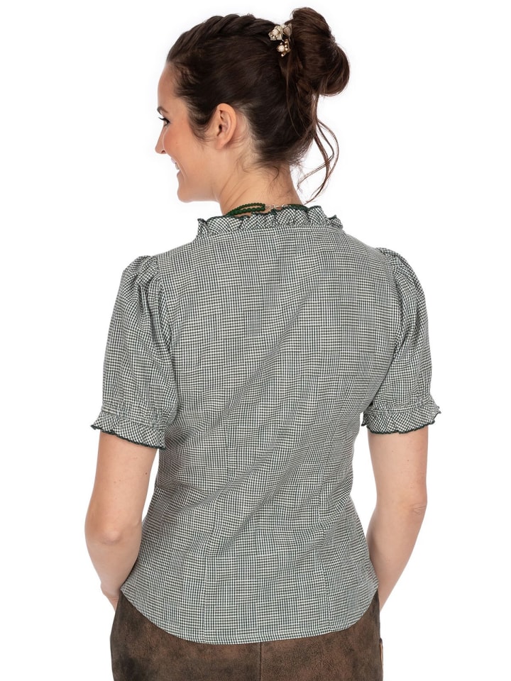 OS-Trachten Bluse 451000-3515 in trachtengrün günstig kaufen