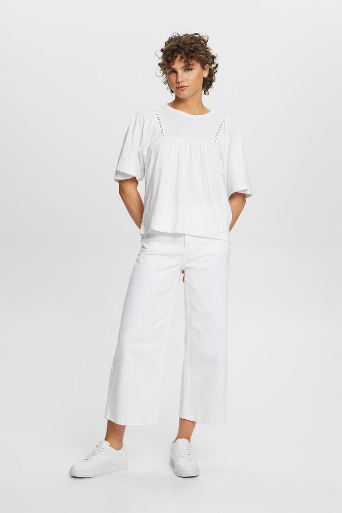 Ausgestelltes T-Shirt, 100 % Baumwolle