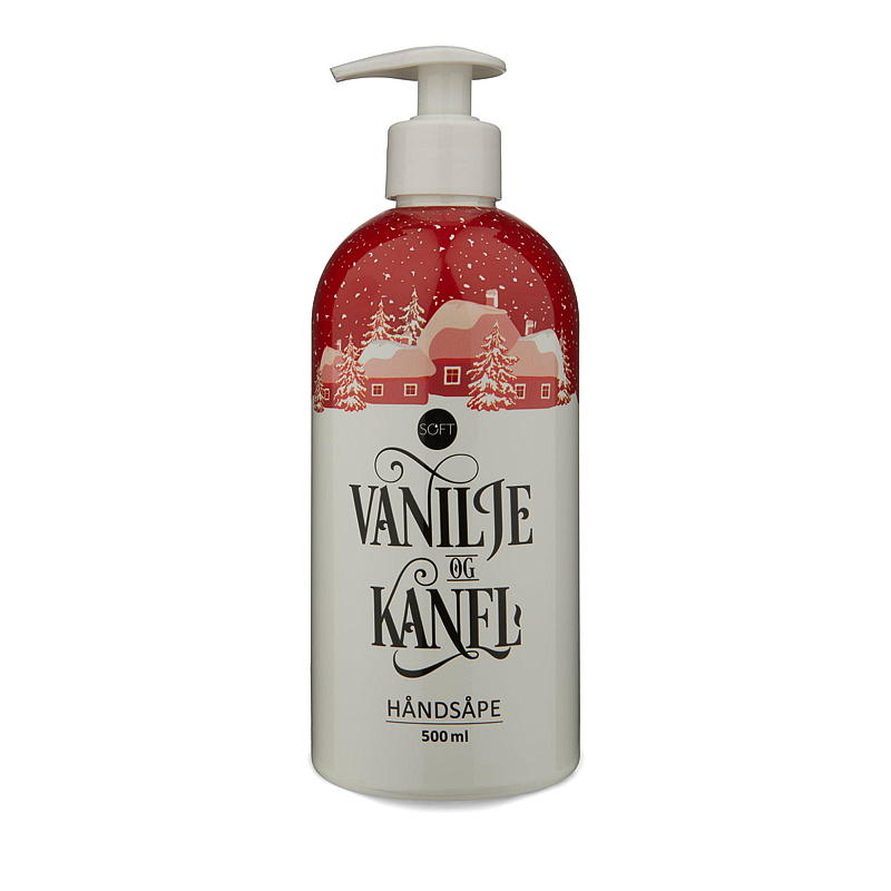 Soft Håndsåpe 500 ml Jul vanilje/kanel, vinterhus
