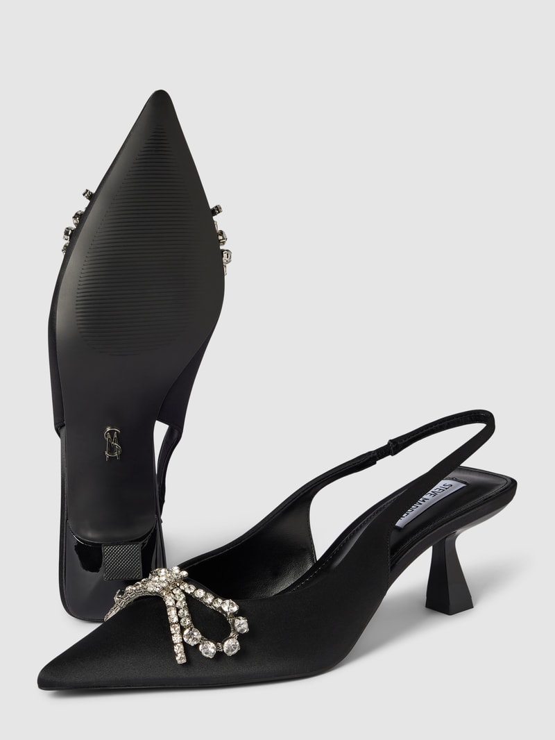 Sandalette mit Zierschleife Modell 'AFFLUENCE' in schwarz