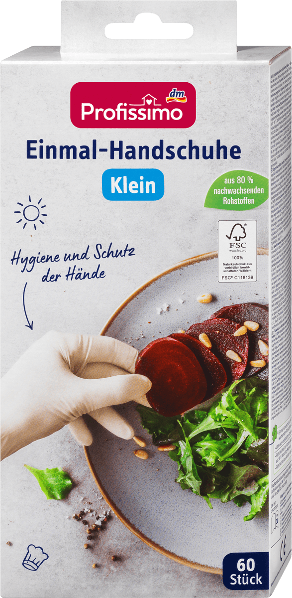Einmal-Handschuhe Latex weiß Klein, 60 St