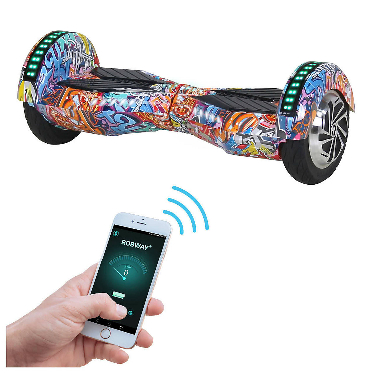 Kinder Elektrofahrzeuge E-Balance Hoverboard W2 - 8 Zoll - 700 W - 15 km/h - App
