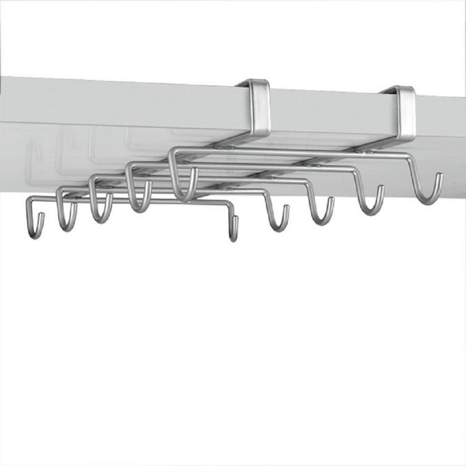 Metaltex Becherhalter MyMug Tassenhalter Hängehalter, (1-St), für bis zu 10 Tassen / Becher - zum Einhängen unter Schrankregal oder Küchregal