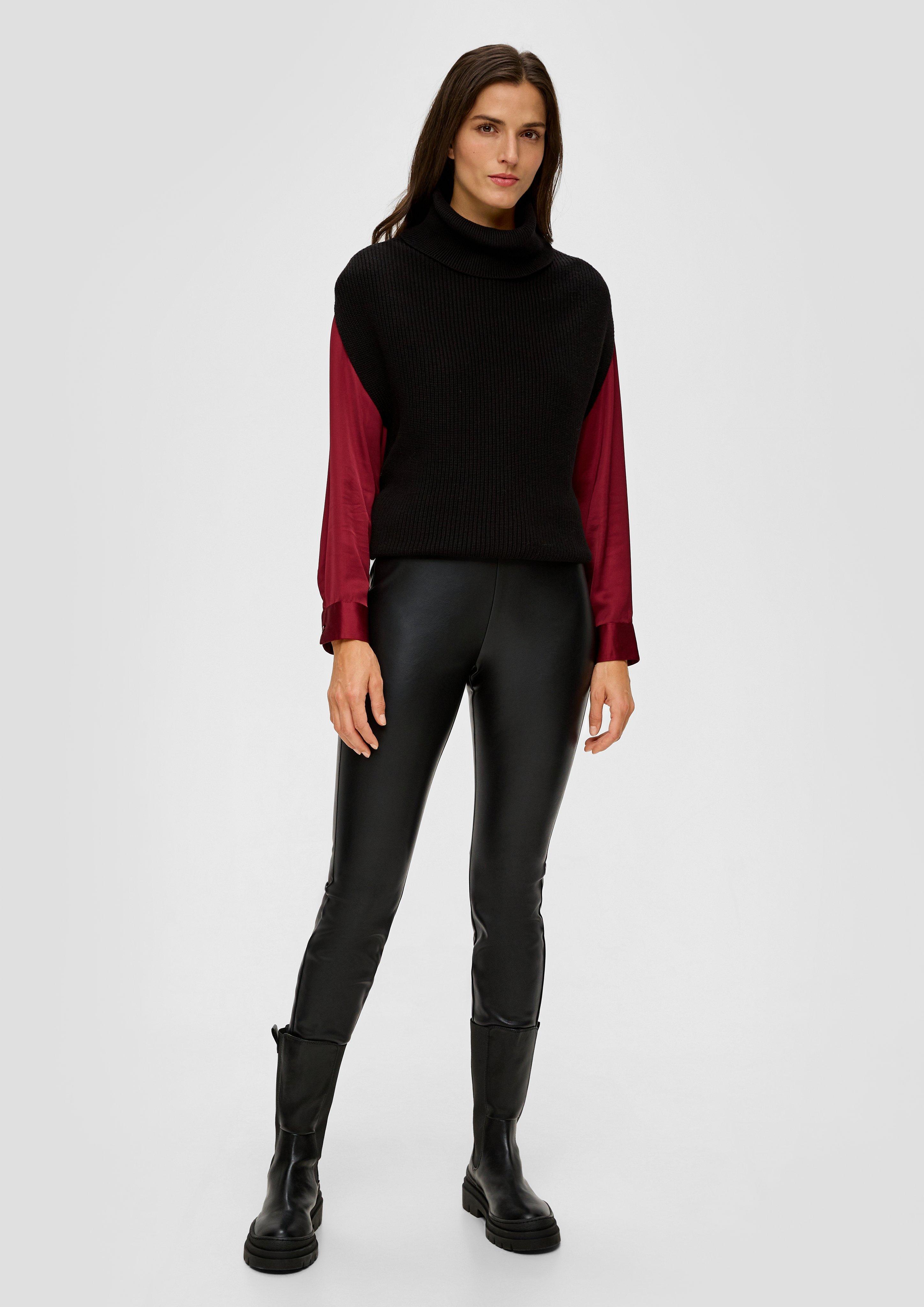 Extra Slim: Leggings in Leder-Optik  2139356-9999