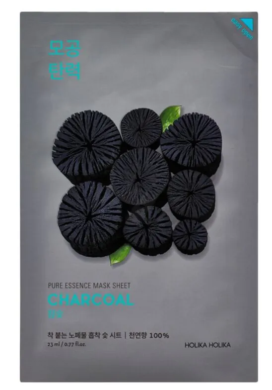 Holika Holika Pure Essence Mask Sheet Trækul Ansigtsmaske