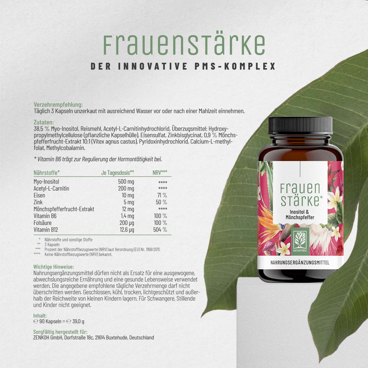 Inositol Mönchspfeffer Komplex - Frauenstärke - NATURTREU®
