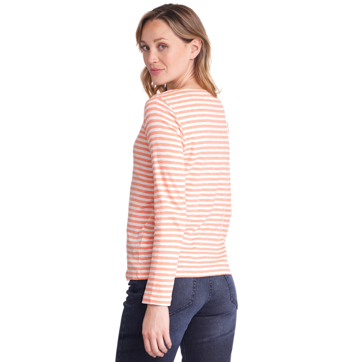 Damen Langarmshirt im Streifen-Dessin