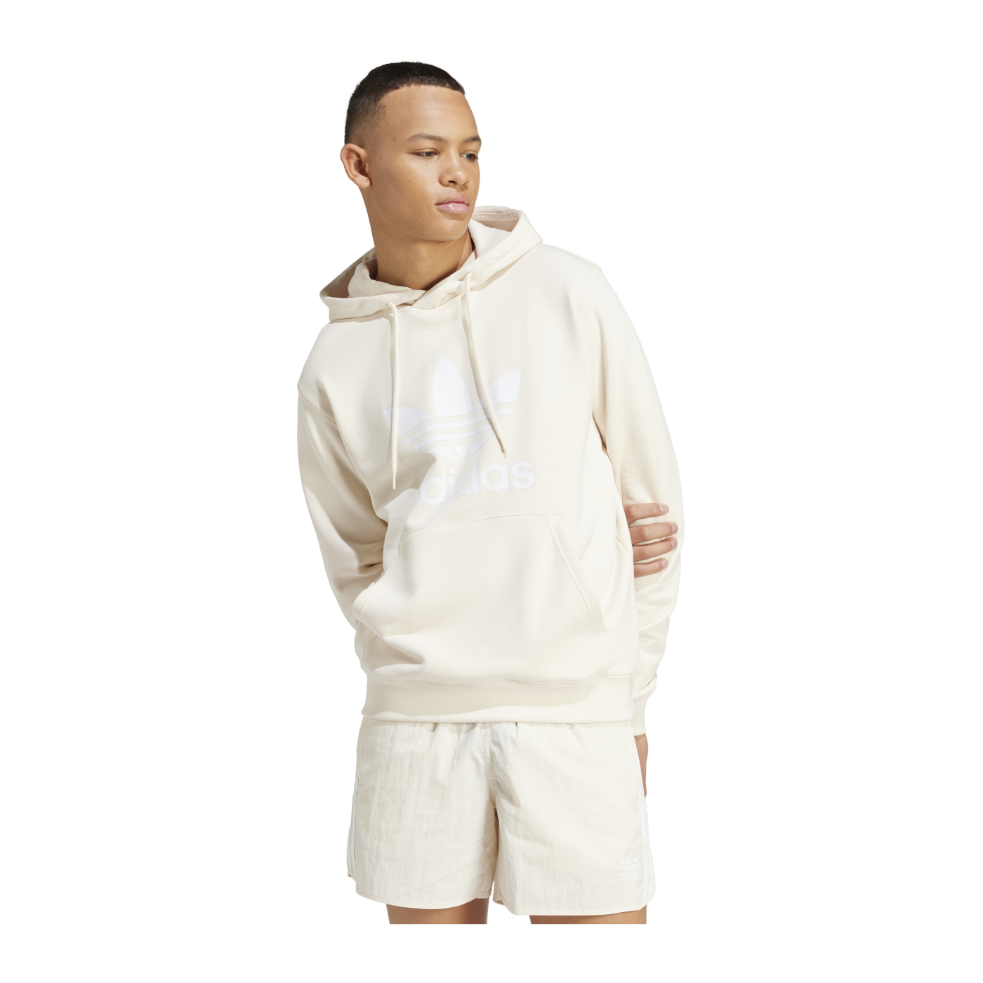 adidas Adicolor Trefoil Hoody Beige