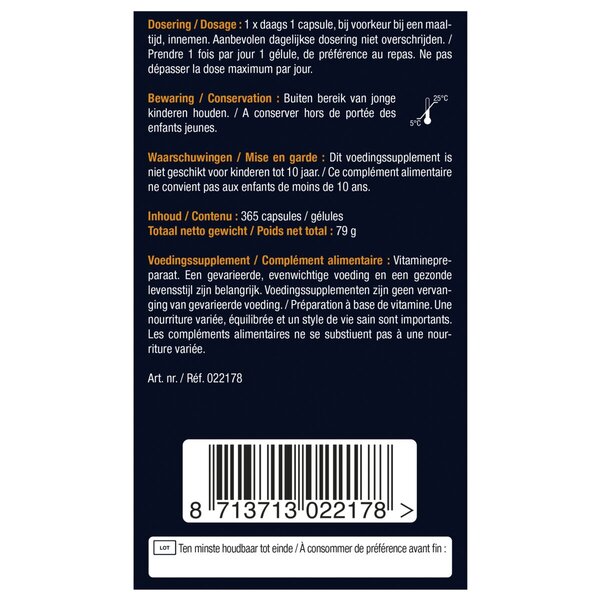 Lucovitaal Vitamin D3 25mcg Capsules 365 pieces