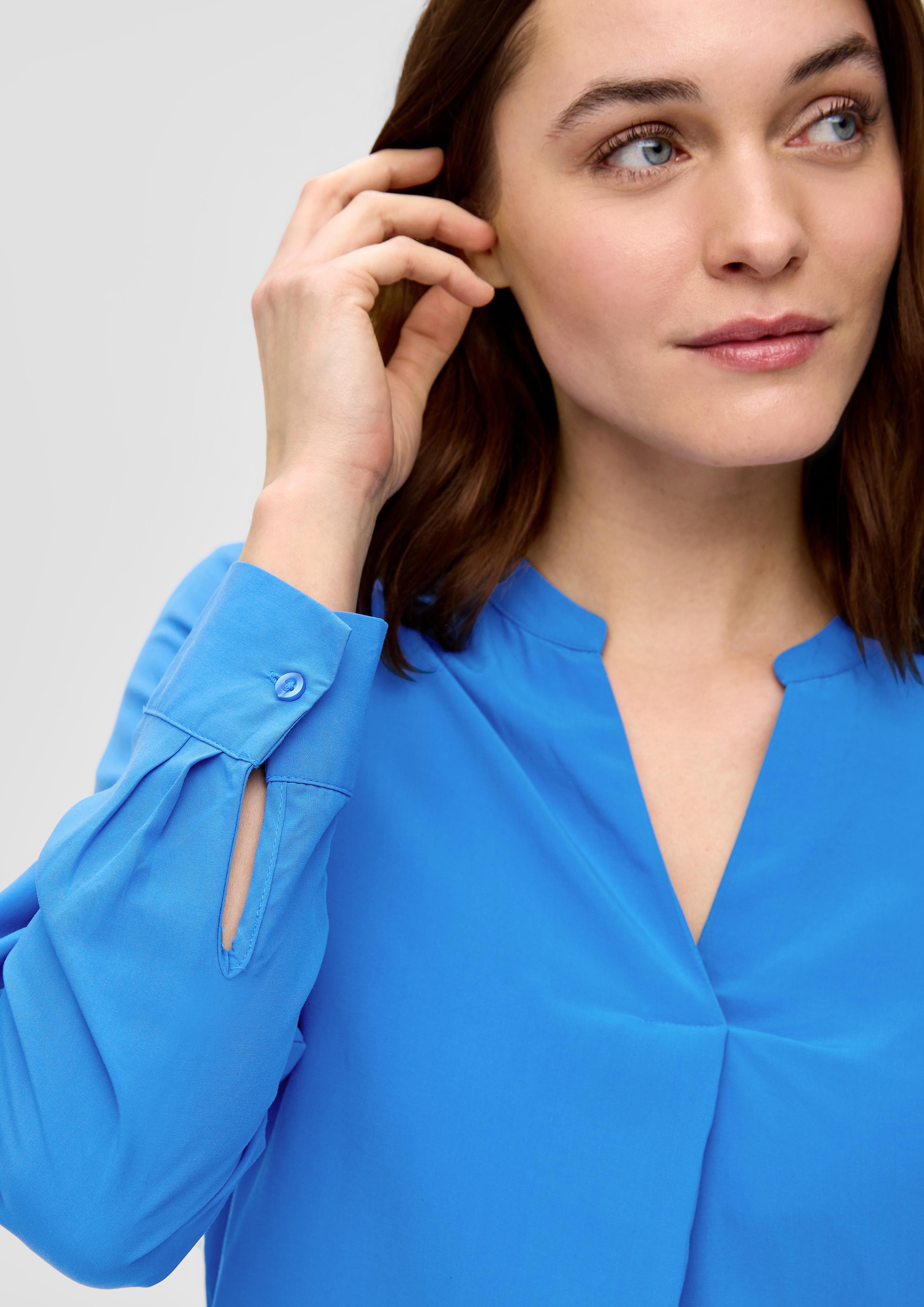 Viskosebluse mit Tunika-Ausschnitt  2142221-5531
