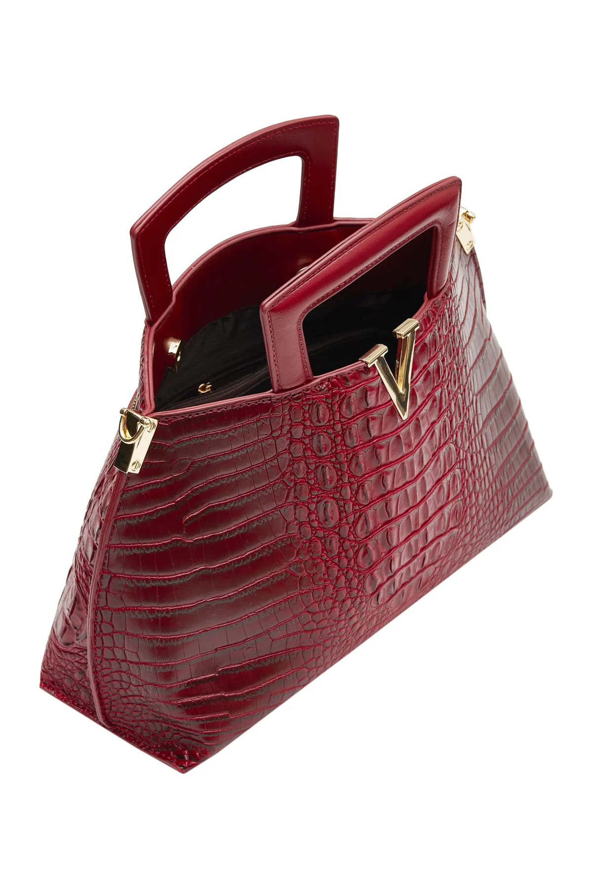 USHA  Handtasche - Rot - Unifarben