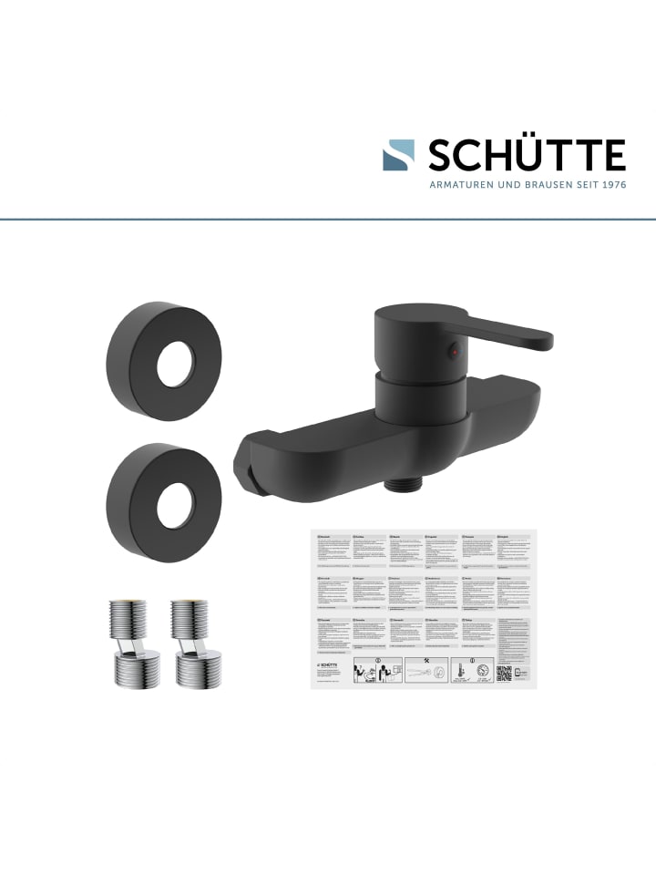Schütte Duscharmatur DENVER in Schwarz matt - (L) 12 x (B) 18 x (H) 10 cm günstig kaufen onesize