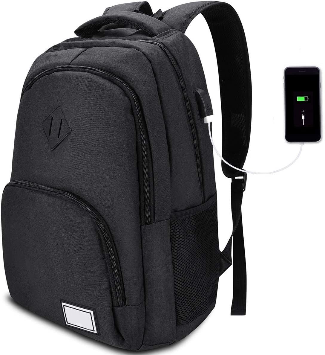 Directin Laptoprucksack Businesstaschen Rucksäcke Schulrucksack Wasserbeständig Laptoptasche (Backpack mit Laptopfach für 15,6-Zoll, mit USB-Lade-Anschluss), mit USB-Lade-Anschluss, mit Laptopfach, Für Laptop bis 15,6,16 Zoll