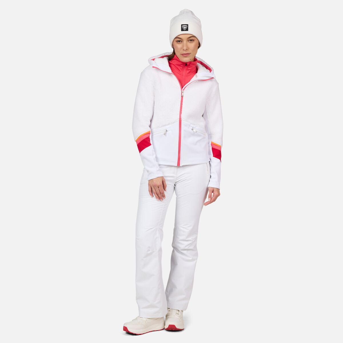 Damen-Kapuzenfleecejacke mit durchgehendem Reißverschluss Wispile