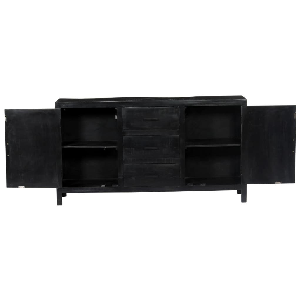vidaXL Anrichte Sideboard Schwarz 147 x 40 x 80 cm Massivholz Mango