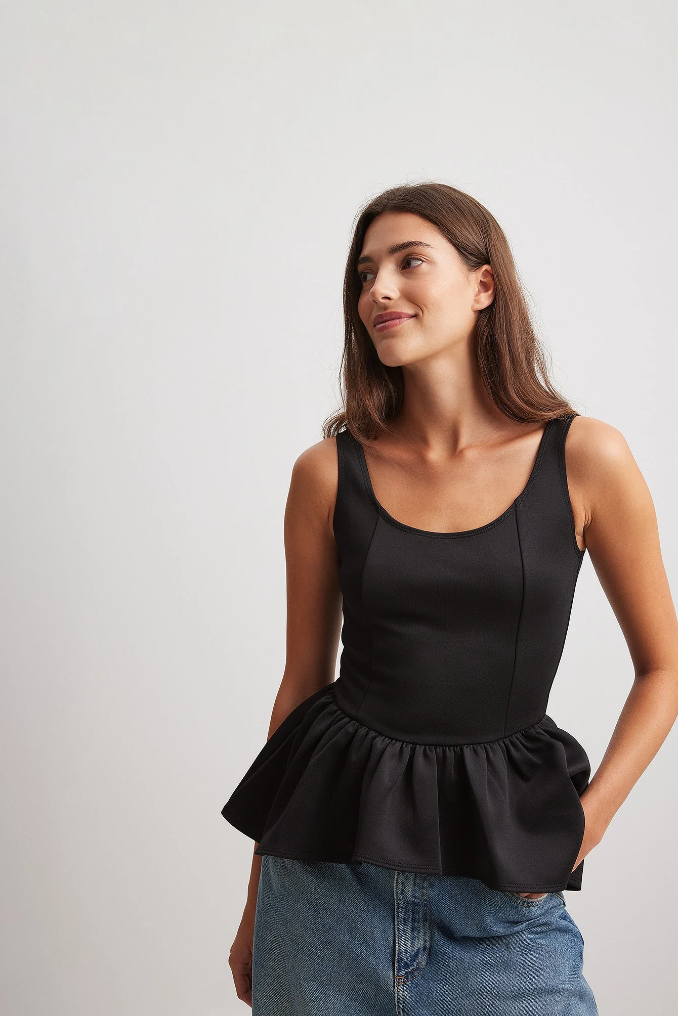 Peplum Jersey-Top