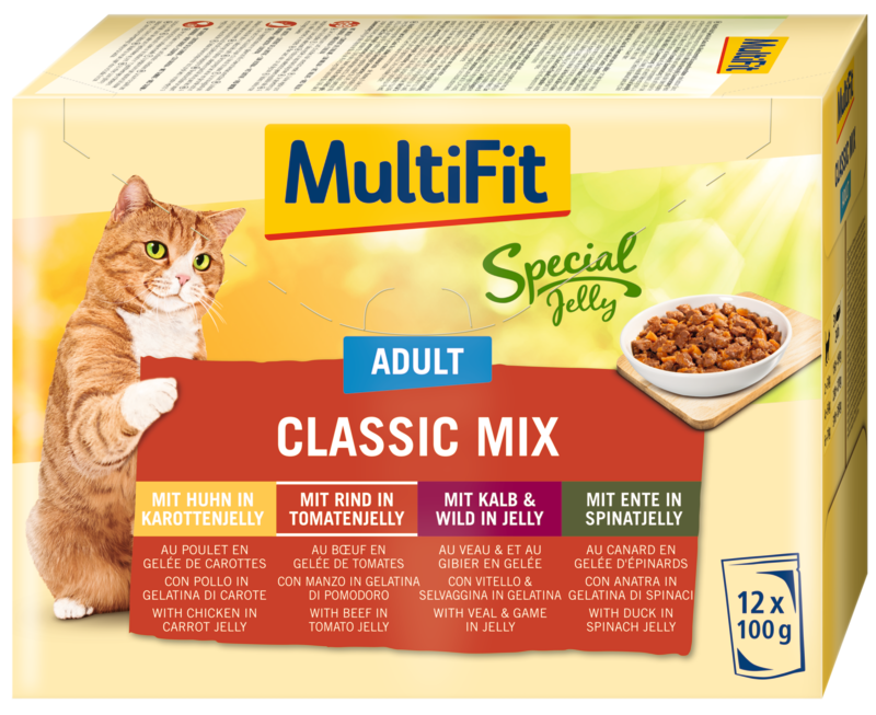 MultiFit Nassfutter MultiFit Adult Special Jelly Classic Mix Multipack 12x100g
