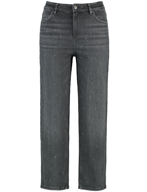 7/8 Jeans mit Steinchenzier