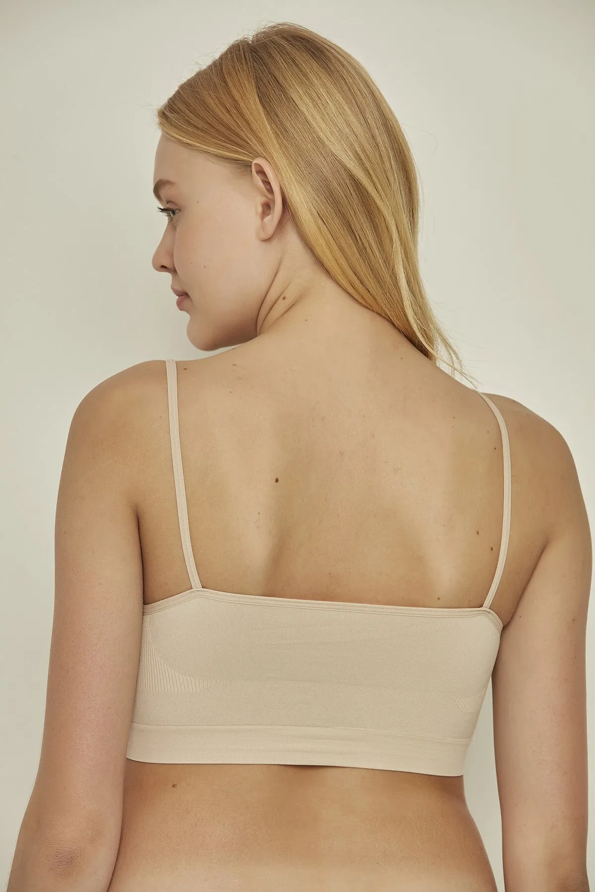 C&City  C14003 Nahtloses, dünnes Träger-Bustier aus Haut