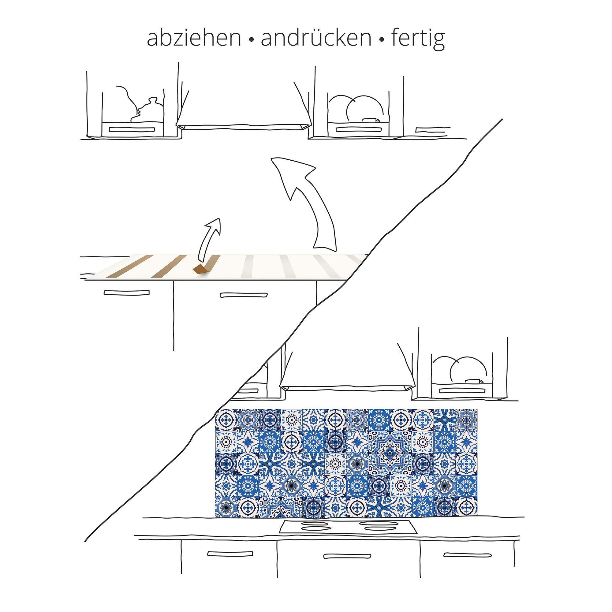 Artland Küchenrückwand Pusteblumen-Samen I, (1-tlg), Alu Spritzschutz mit Klebeband, einfache Montage