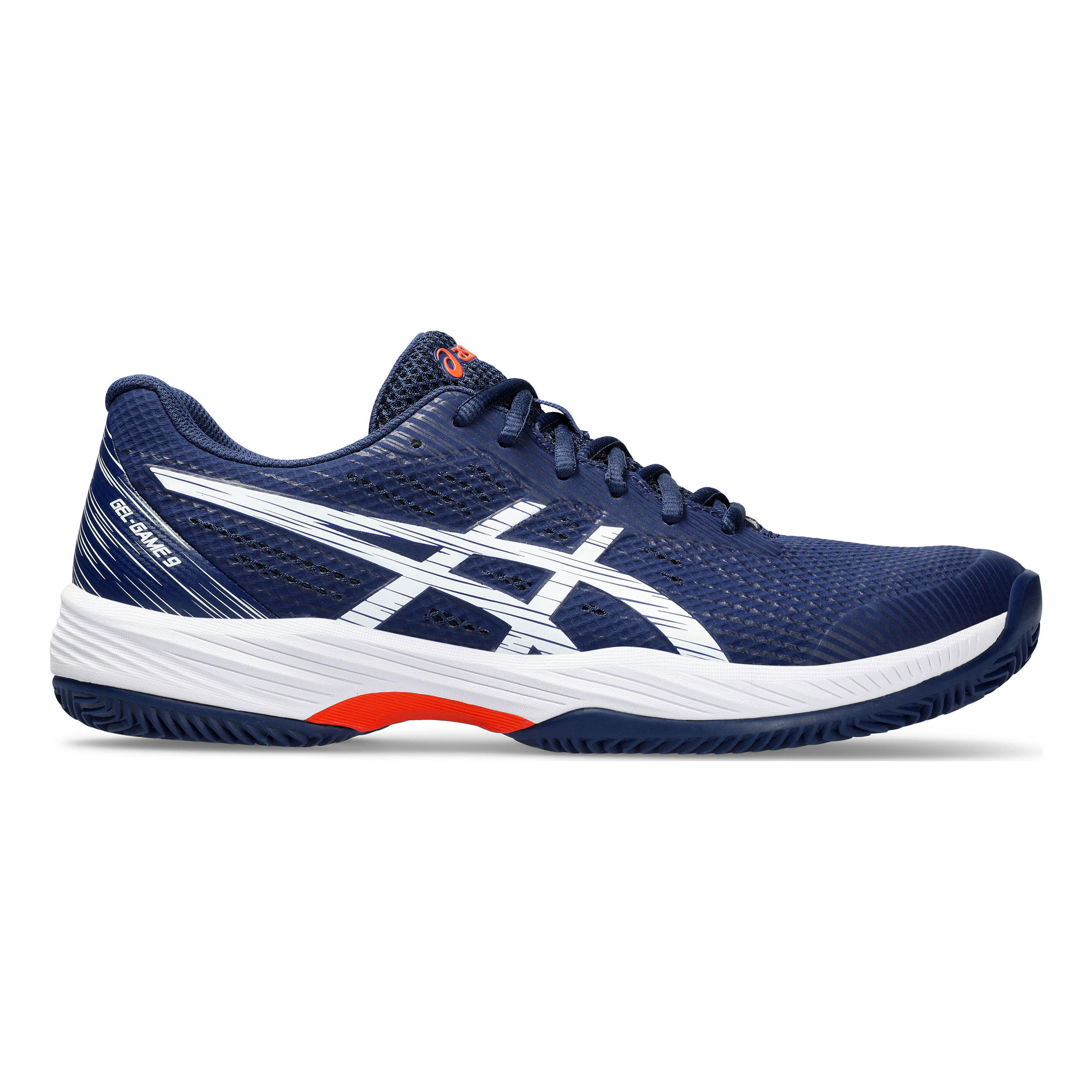 Gel-Game 9 Sandplatzschuh Herren - Dunkelblau, Weiß