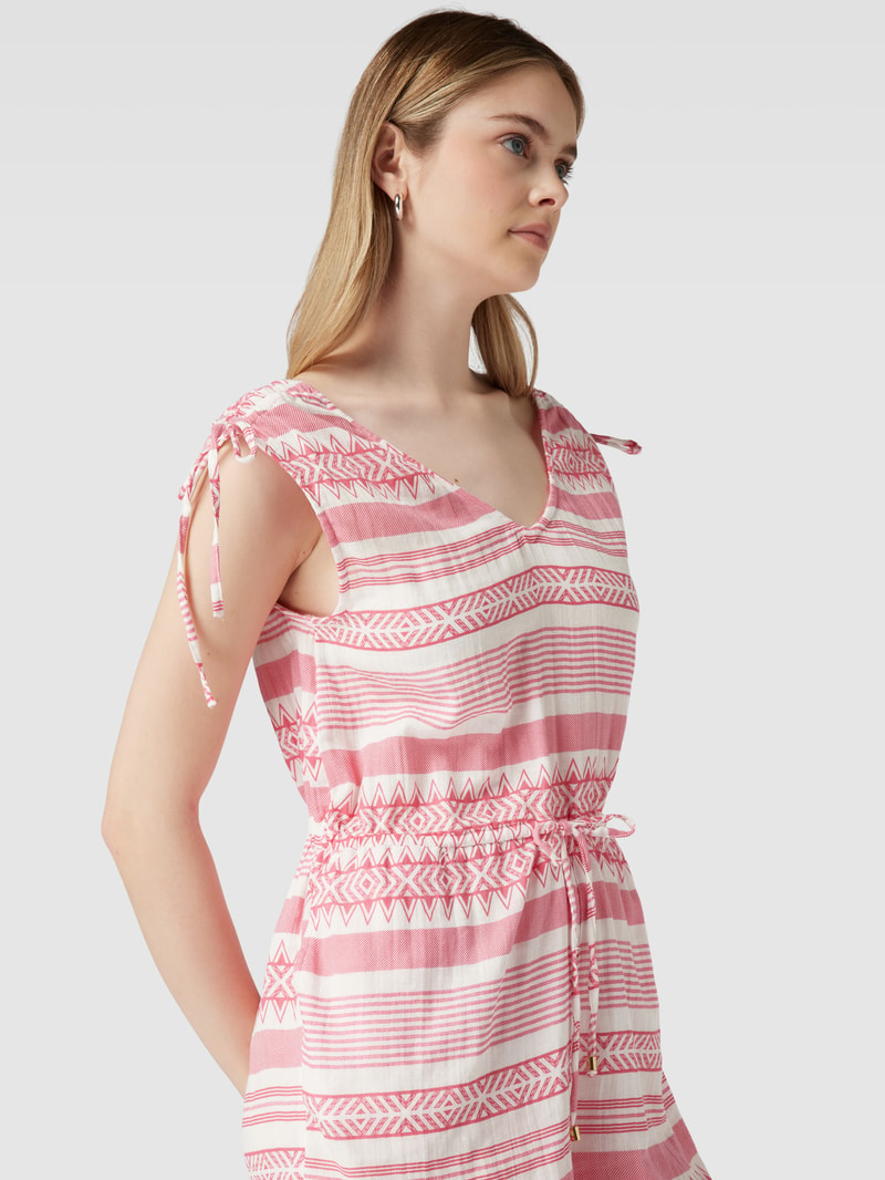 Playsuit aus Baumwolle mit Allover-Muster Modell 'NORA' in pink