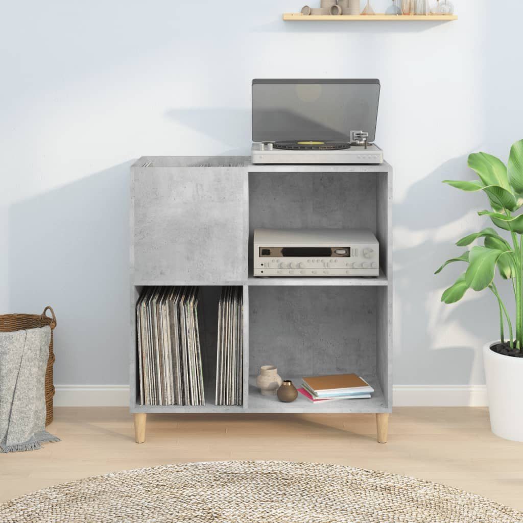 vidaXL Media-Regal Plattenschrank Betongrau 84,5x38x89 cm Holzwerkstoff, 1-tlg.