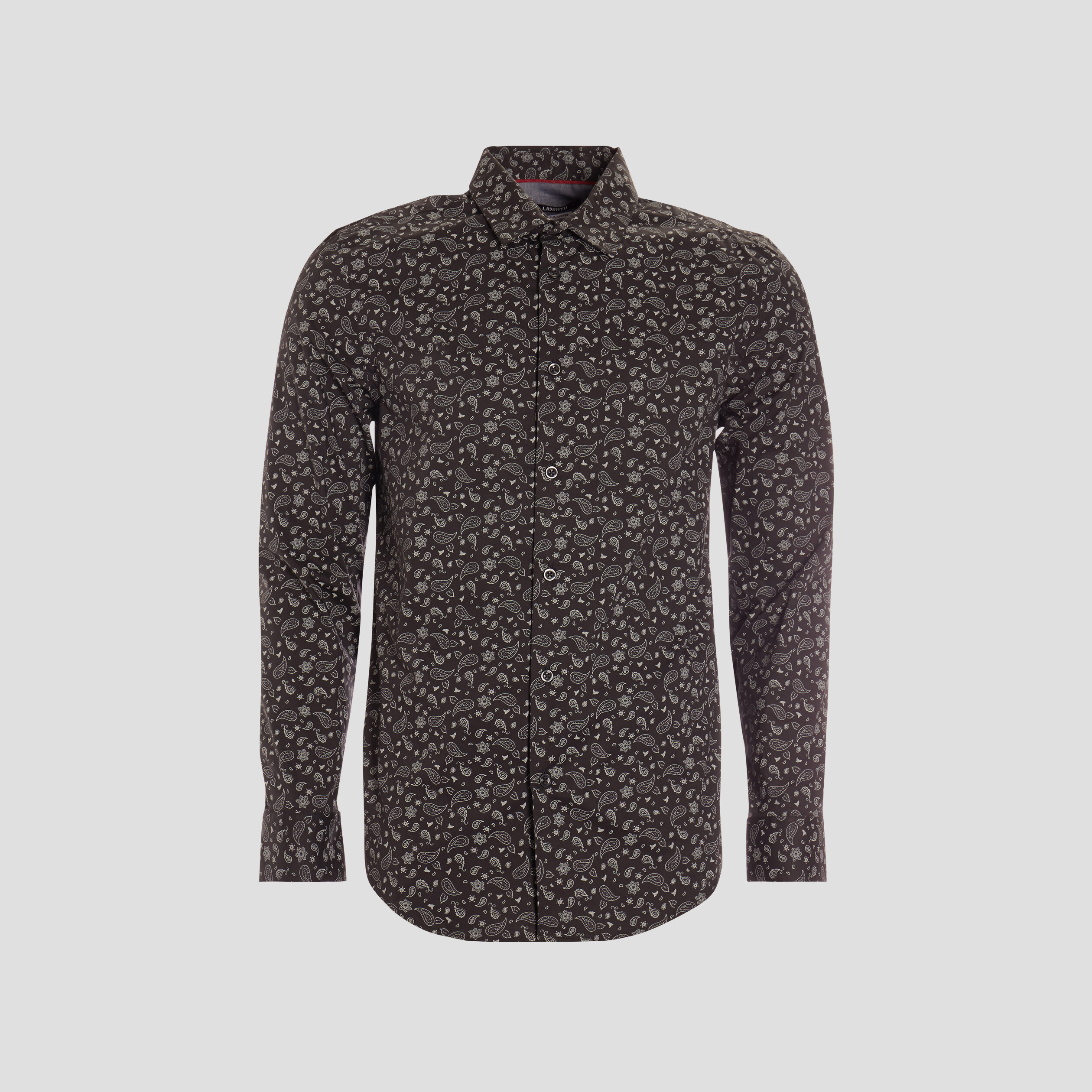Chemise ajustée manches longues gris foncé homme | La Halle