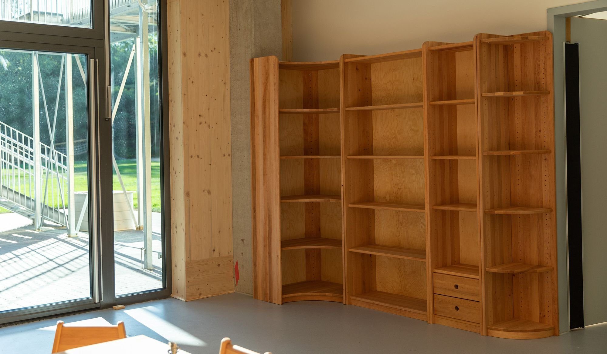 BioKinder - Das gesunde Kinderzimmer Eckregal Lara, Ecklösung 200 cm mit 4 Einlegeböden