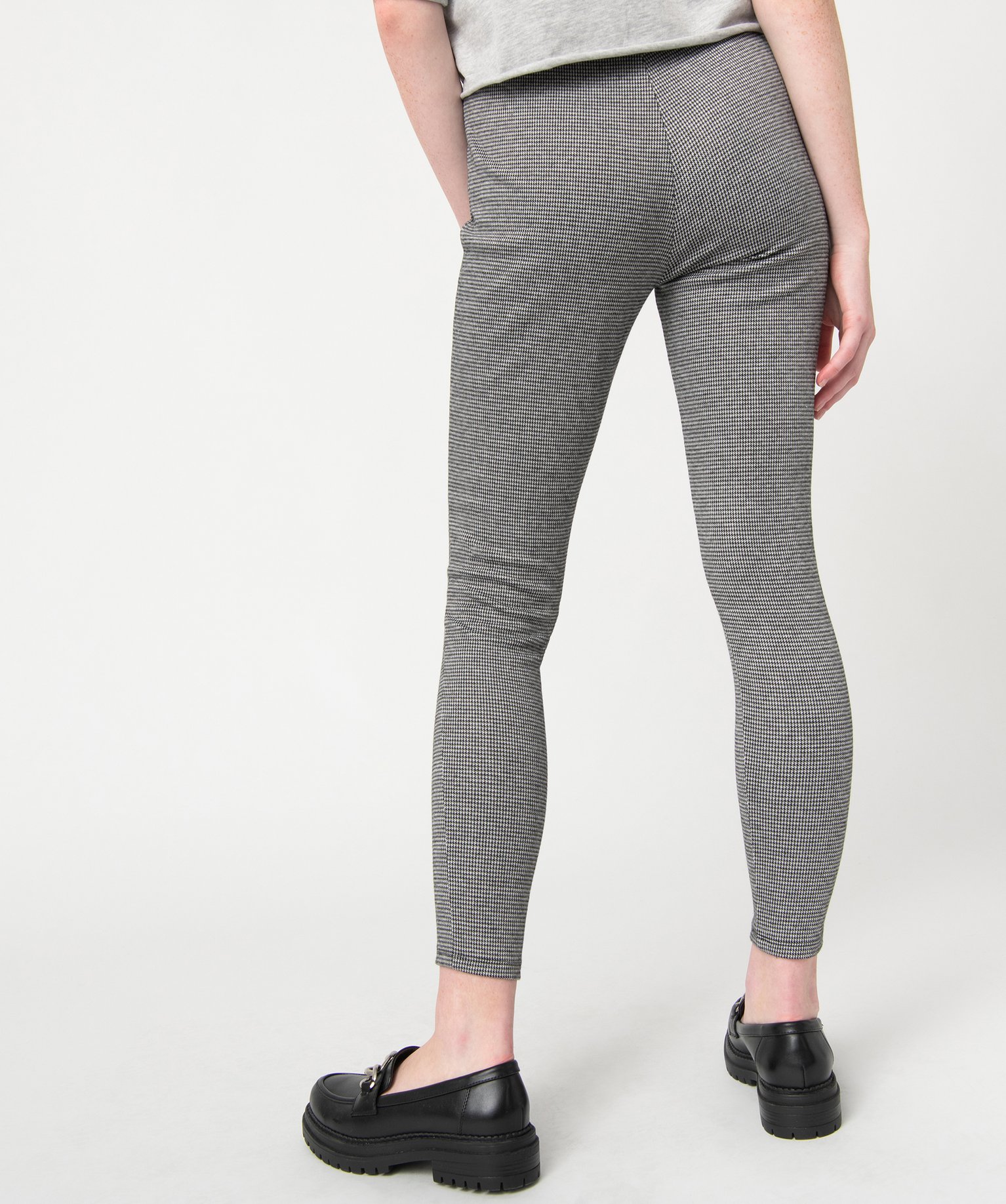 Legging femme à motif pied de poule imprime | GEMO