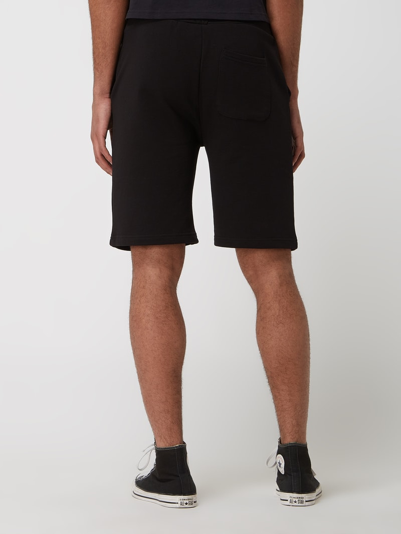 Sweatshorts aus Baumwolle in schwarz