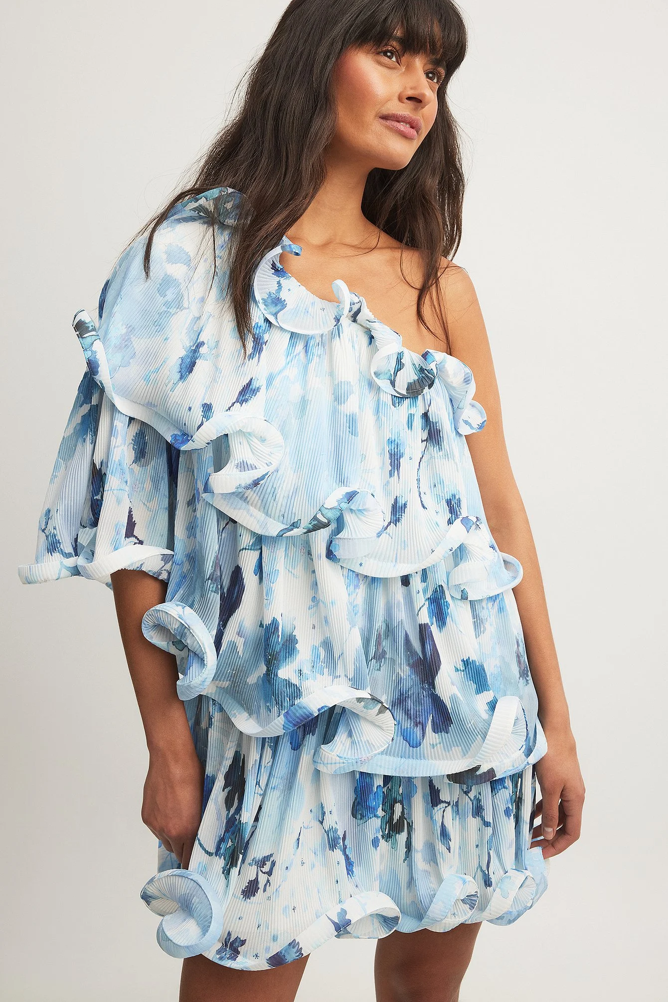 Structure Frills Mini Dress