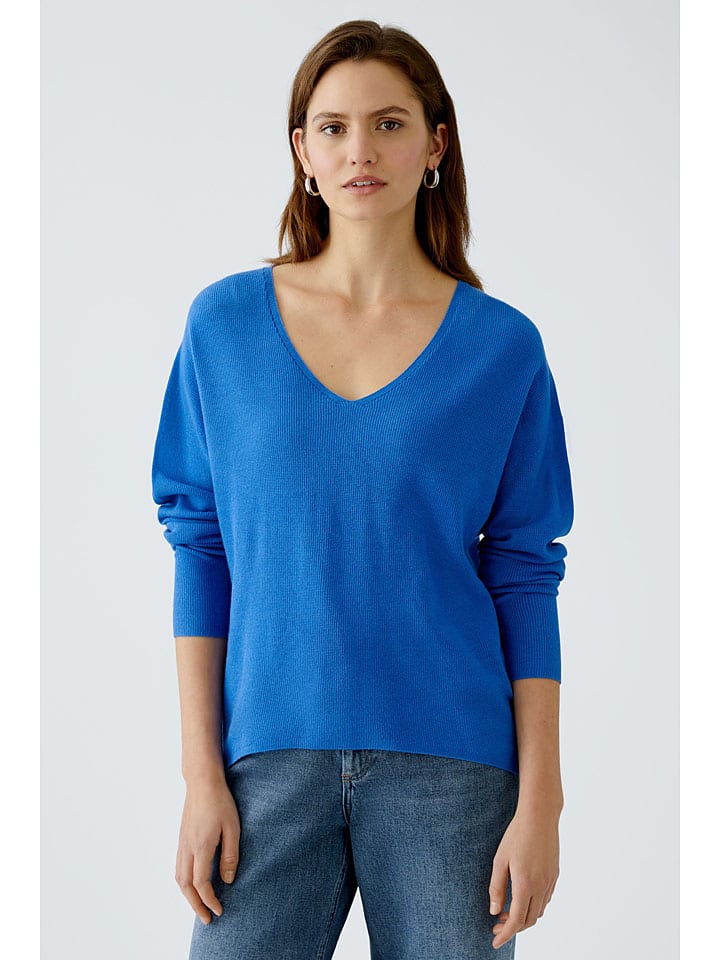 Oui Pullover in Blau günstig kaufen