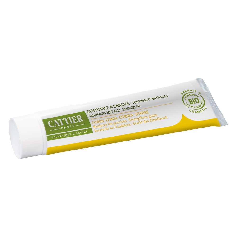 cattier Dentargile Citron - 75ml Hygiène Bucco-dentaire