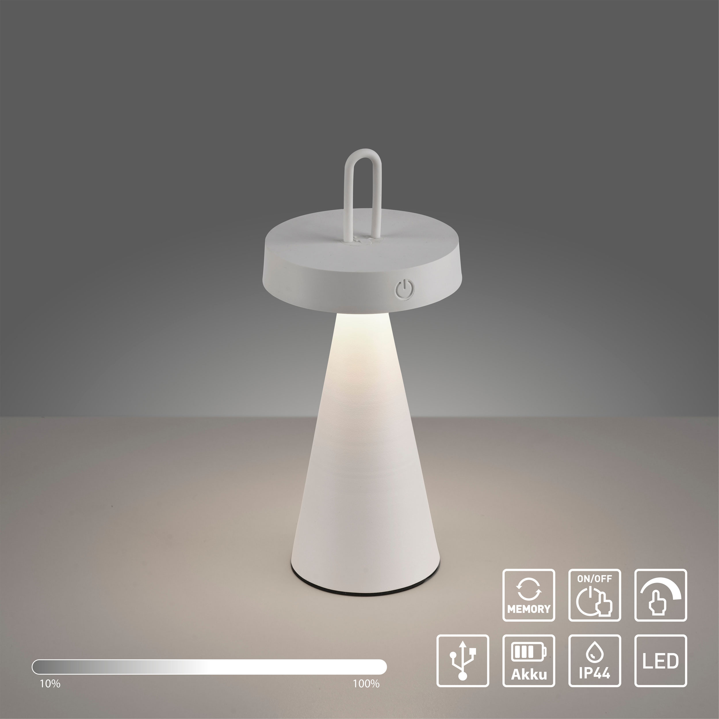 JUST LIGHT.LED-Akku-Tischleuchte 1flg
