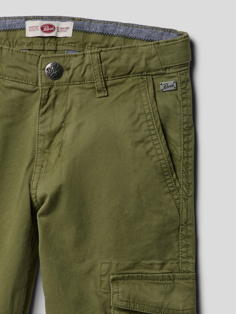 Cargohose mit Cargotaschen in khaki