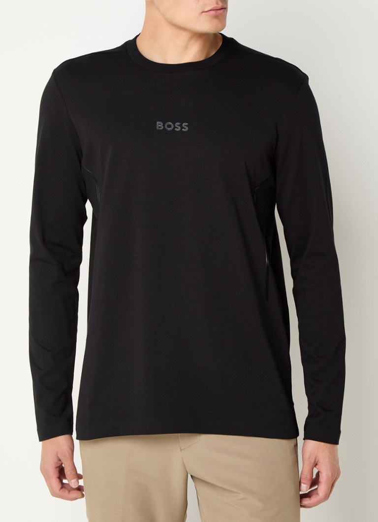 Długie rękawy z logo HUGO BOSS i lustrem na języku