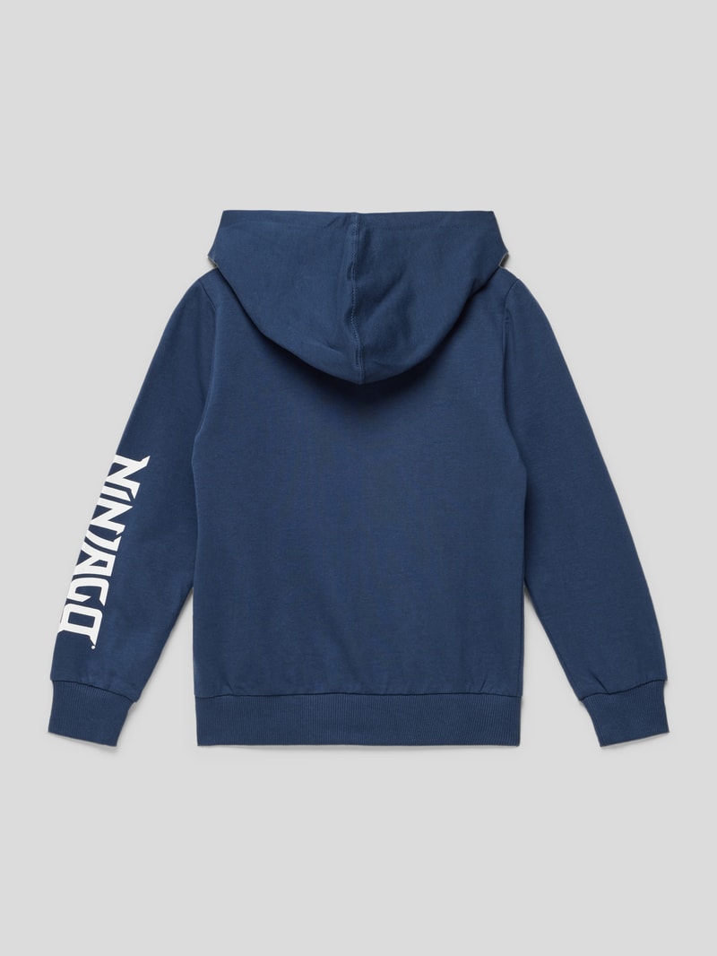 Sweatjacke mit Kapuze in marineblau