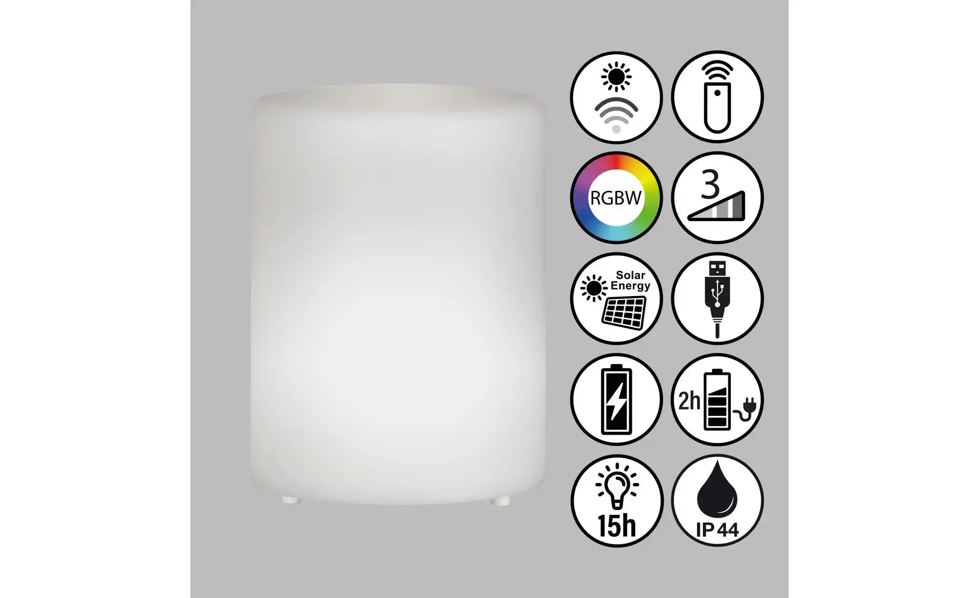 Solar-Außen-Tischleuchte