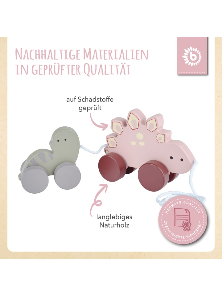 Bieco Spielwaren Nachzieh Dinos Holz Paul und Lisa - ab 12 Monate in Mehrfarbig günstig kaufen onesize