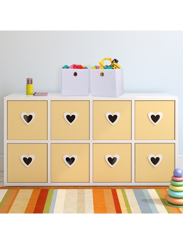 relaxdays 2 x Aufbewahrungsbox in Weiß - (B)30,5 x (H)30,5 x (T)30,5 cm günstig kaufen onesize