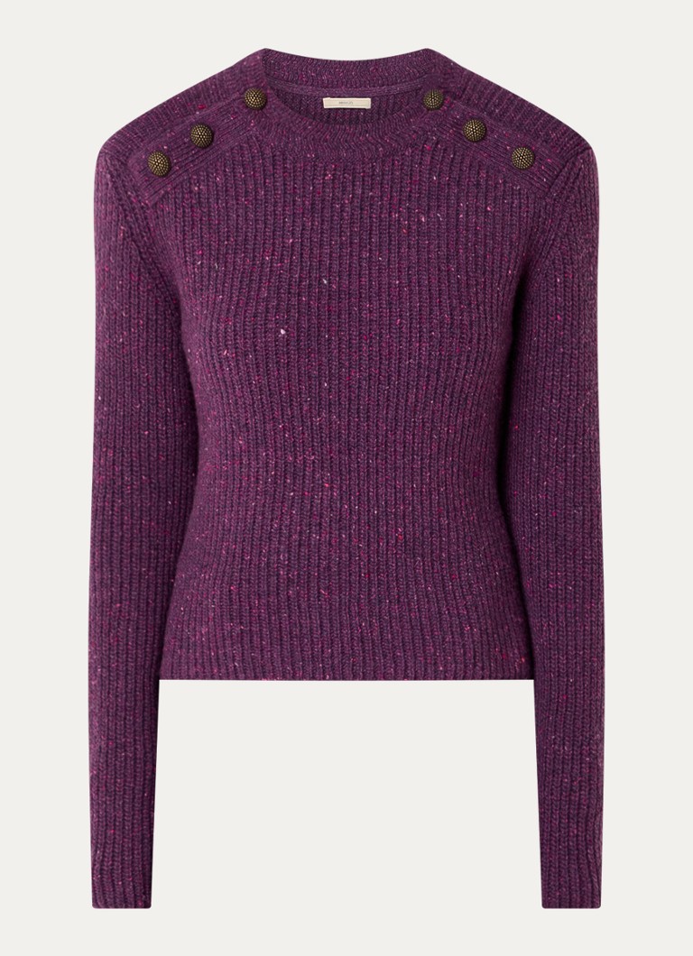 Maglione Sessùn Magellan a maglia grossa in misto lana con bottoni decorativi.